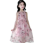 Летнее платье для девочек богемное пляжное платье на бретелях для девочек Детские платья Летняя одежда с цветочным принтом для девочек-подростков 6, 8, 10, 12, 14 лет