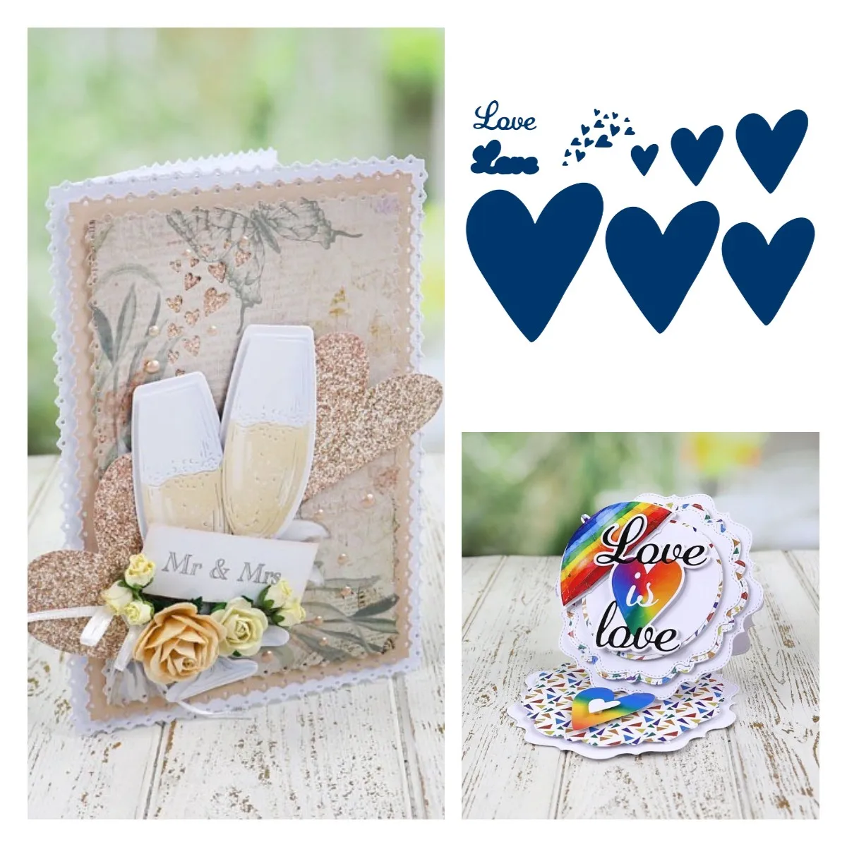 

Love Die Cutting Dies and Stamps Scrapbook Diary Decoration Stencil Embossing Template DIY Greeting Card Handmade Maker Albums