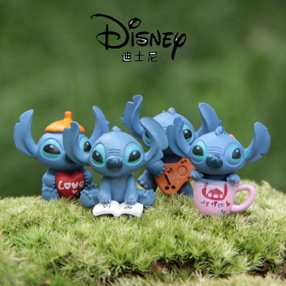 

4pcs/Set Disney Mini Stitch Figure Toy Set Anime Stitch Action Figurines Dolls Home Party Supply Decoration Christmas Gift Toys
