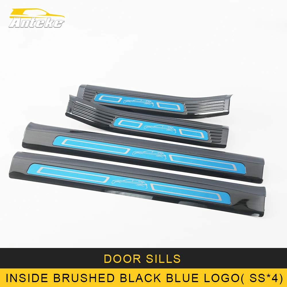 Ins-Brushed-Blue-lg Carманго для Фольксваген артеон автомобильные аксессуары наклейки пороги Накладка Добро пожаловать педаль порог Накладка доска - Название цвета: Ins-Brushed-Blue-lg