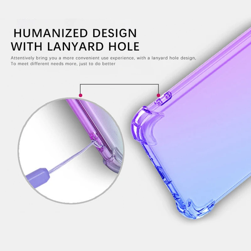 gradient color phone case ultra thin soft tpu protection cover airbag four corners anti drop shell for realme gt master edition free global shipping