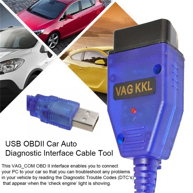 Диагностический кабель OBD2 USB-кабель VAG-COM KKL 409 1 для автокресла шт. | Автомобили и