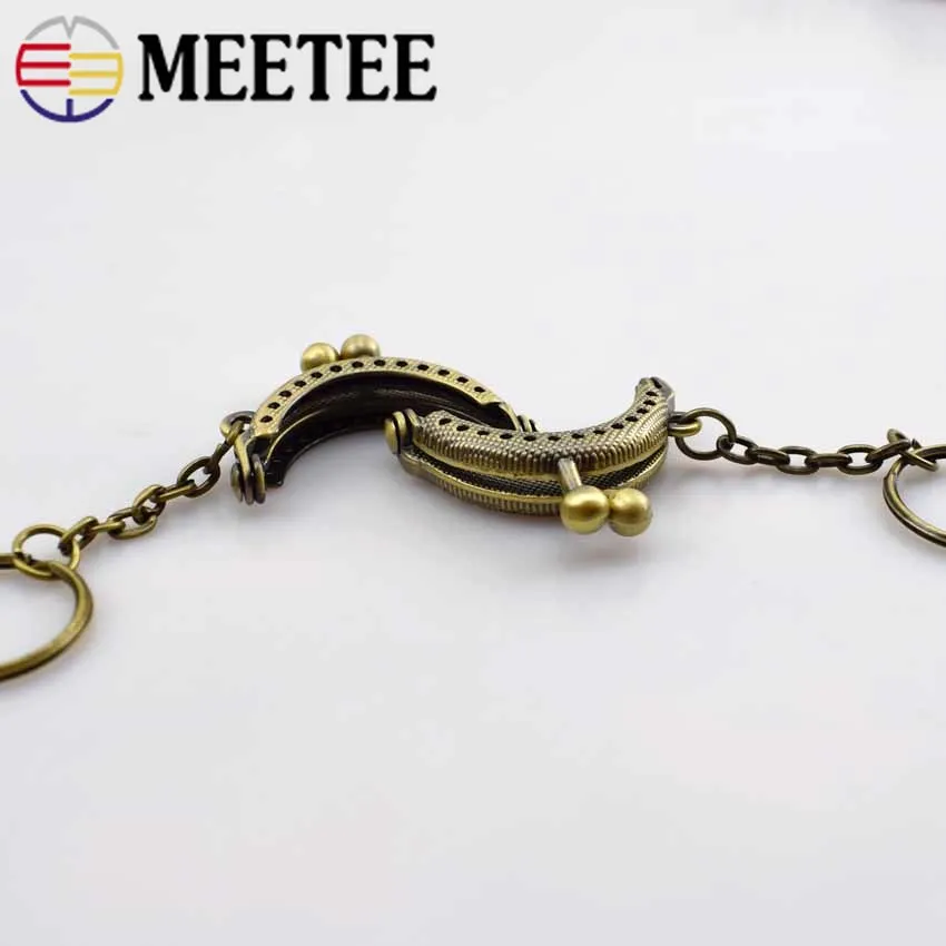 10 шт. 4 см модный винтажный кошелек рамка металлическая застежка замок клатч с