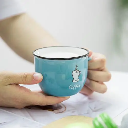 Мультяшная кофейная чашка креативная керамическая для завтрака молока бизнес