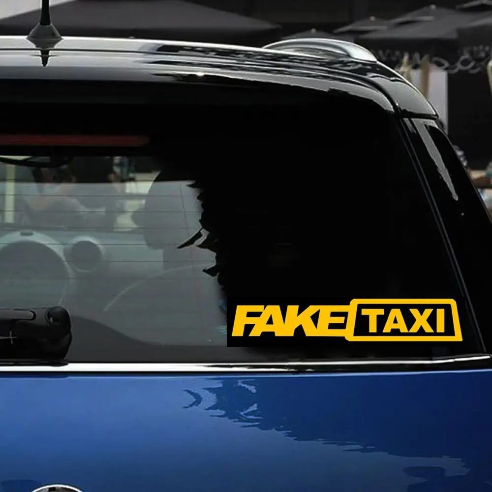 Наклейки на автомобиль с имитацией такси забавные светоотражающие наклейки окно