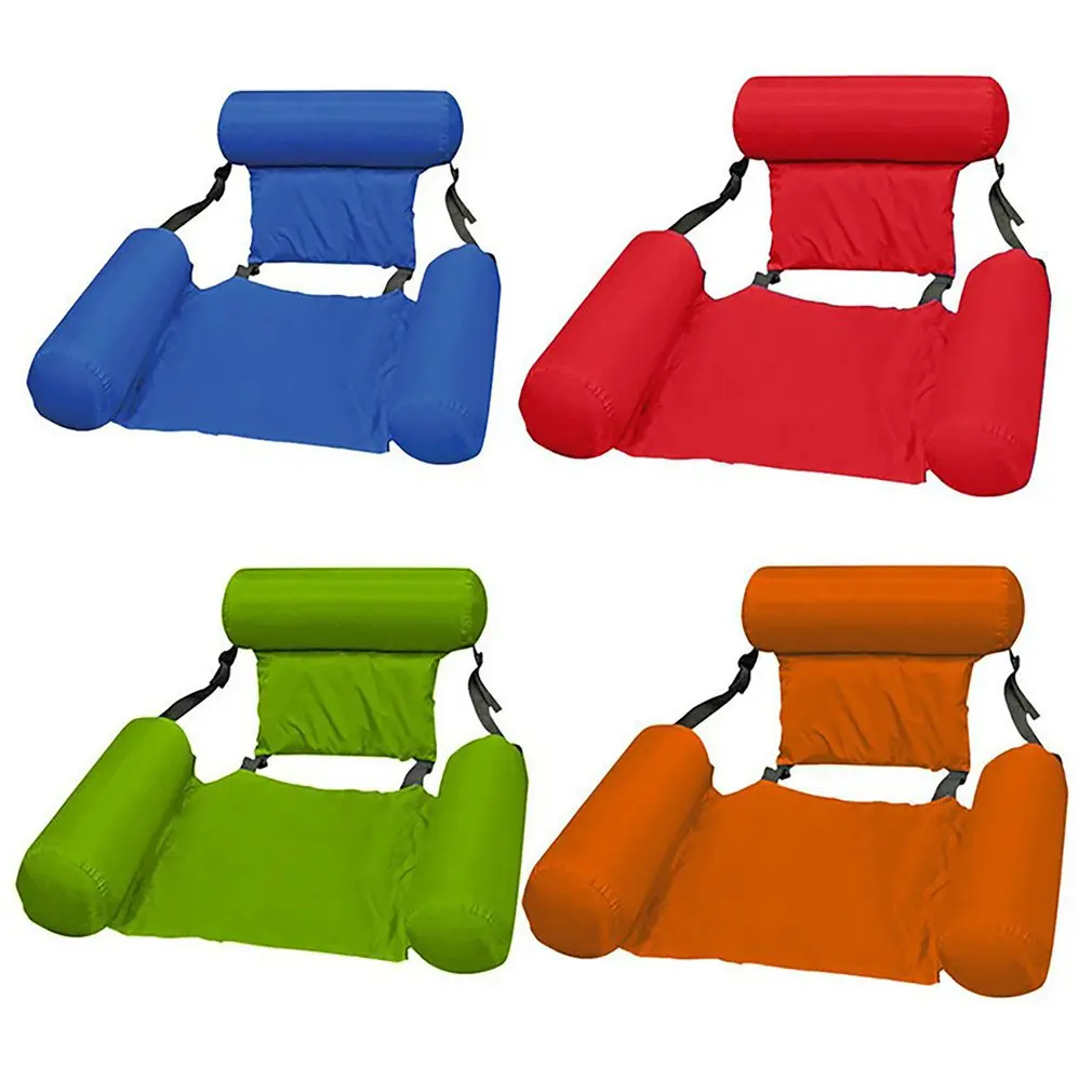 

Inflatable Foldable Floating Row Backrest Air Mattresses Bed Beach Swimming Pool Water Sports Lounger float Chair Hammock Mat