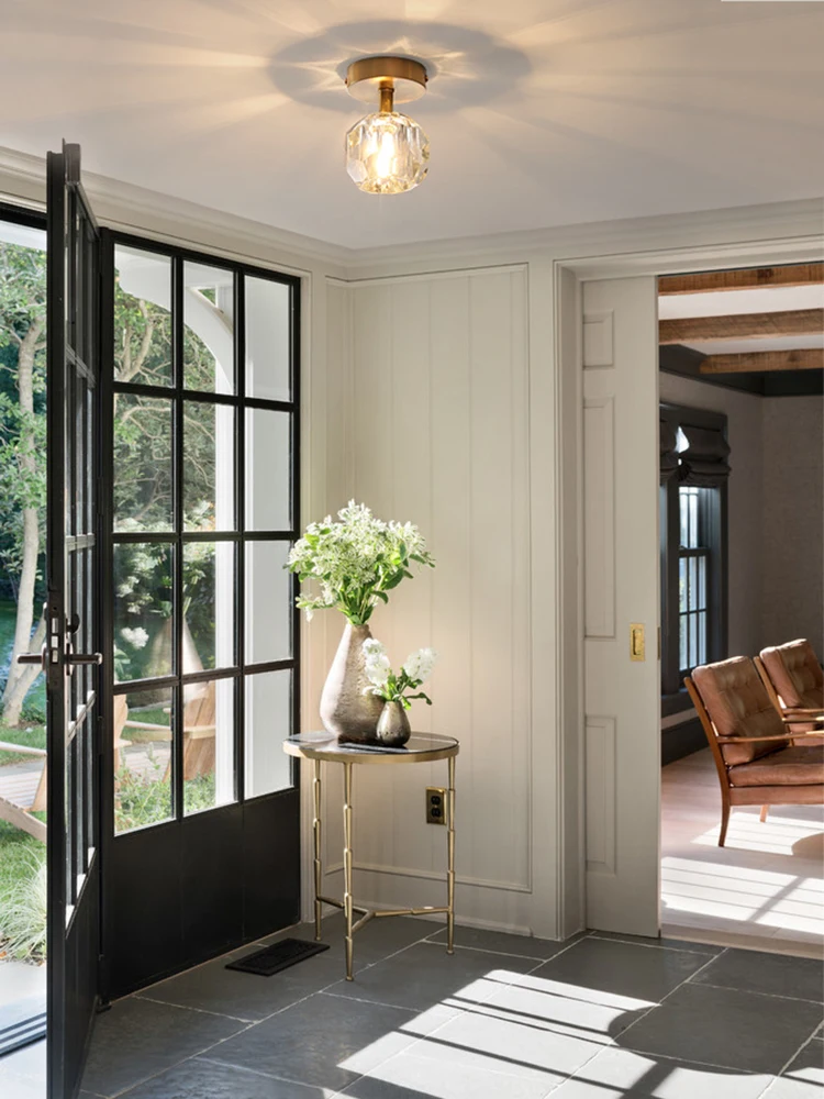 Светодиодный медный пуховой светильник MOONSHADOW креативный хрустальный для