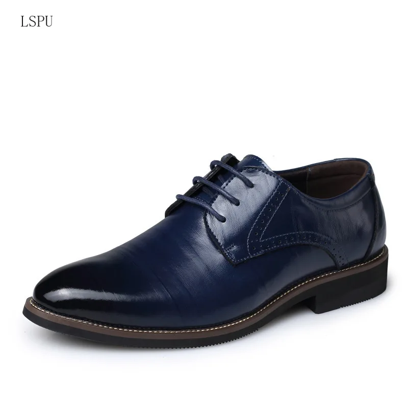 

Big Size 38-48 Oxfords Leather Men Shoes Fashion Casual Pointed Top Formal Business Male Wedding Dress Flats Wholesales