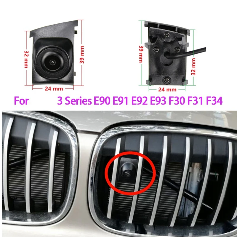 

Car Front View Logo Embeded Camera For-BMW 3 Series E90 E91 E92 E93 F30 F31 F34 2008-2019 Waterproof Night Vision CCD HD