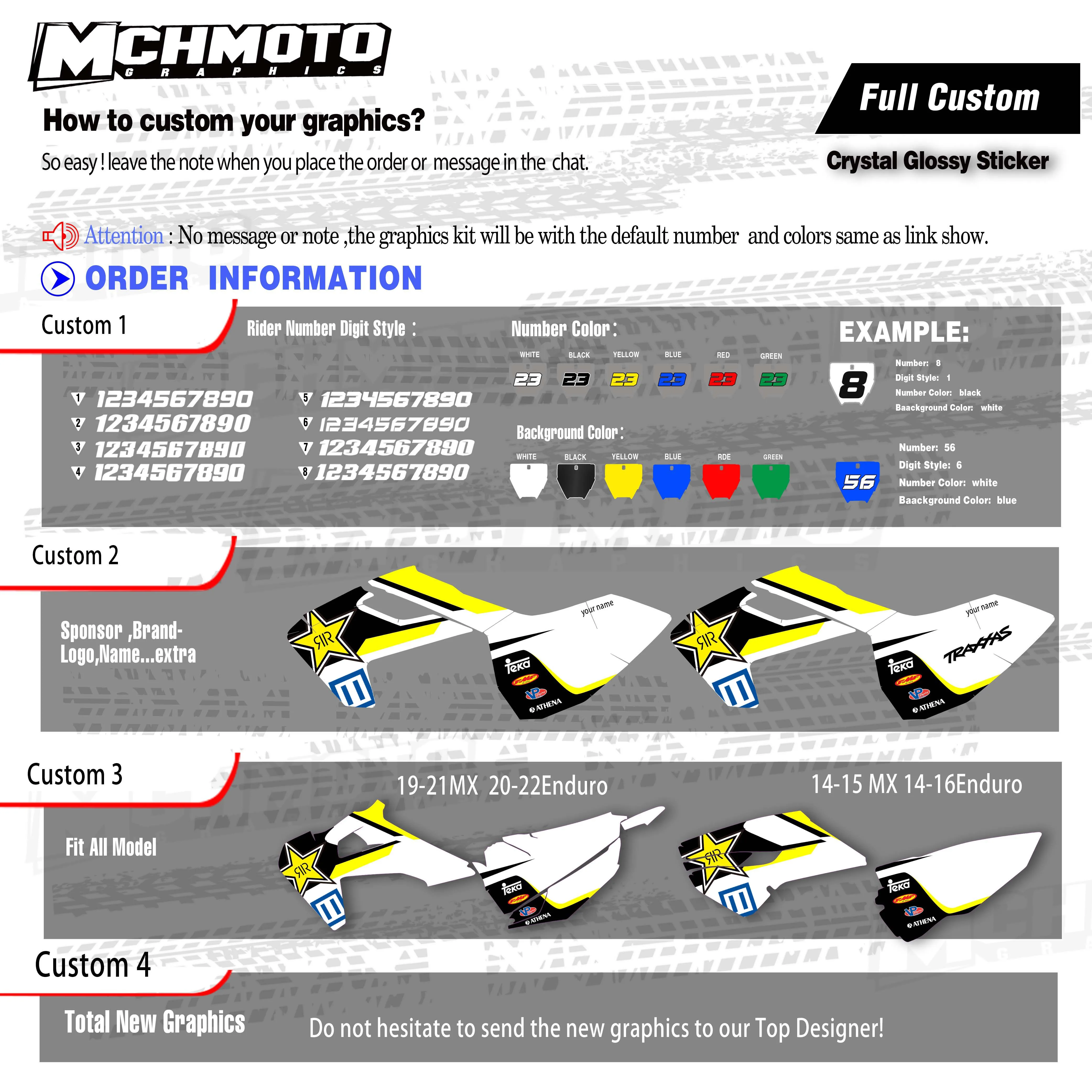MCHMFG мотоциклетная команда графические наклейки для Kit DECO Husqvarna TE FE TX 2017 2019 TC FC 2016 2018