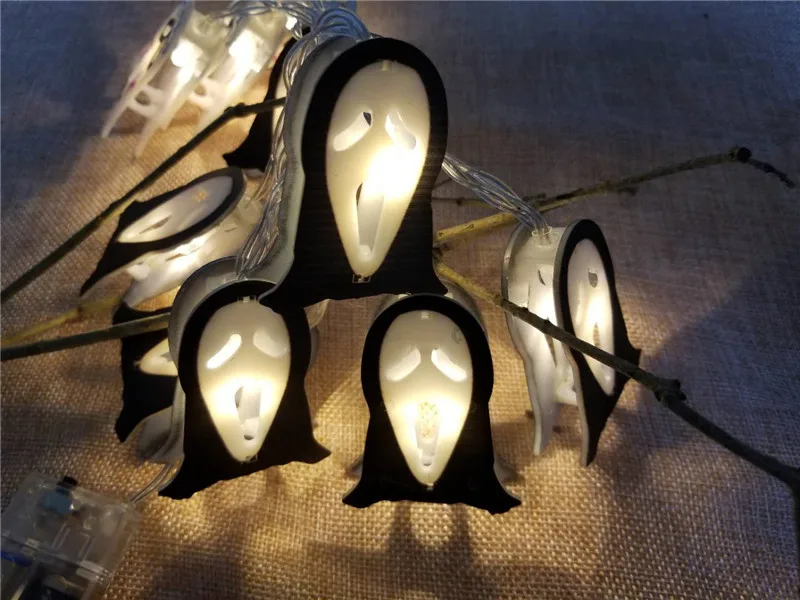 10 светодиодный Хэллоуин СВЕТОДИОДНЫЙ строка светильник Тыква Человек паук и