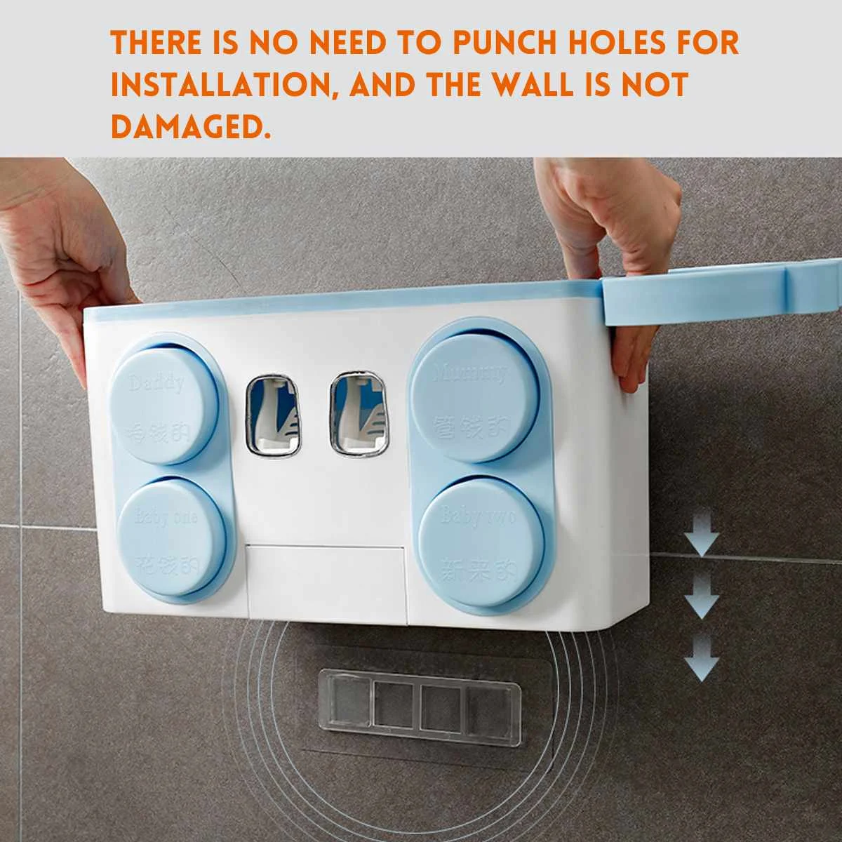 

Toothbrush Holder For Bathroom Automatic Toothpaste Squeezer Wall With Cup Storage Rack Organizer Bathroom Accessories Tools