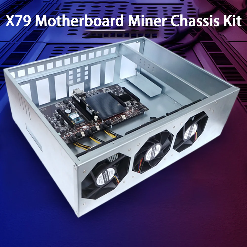 

Новый комплект материнской платы для майнинга BTC X79, 60 мм, 5 ГПУ слотов, 8 Гб DDR4, 1600 Вт, блок питания, Турбовентилятор, чехол для майнинга биткоин...