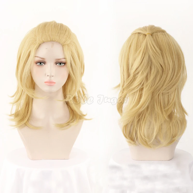 

Парик для косплея мангиро Сано из аниме Токио, тепловые синтетические волосы золотистого цвета, для мужчин и женщин, Хэллоуин, C24M176