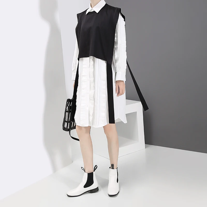 Новинка 2019 комплект из двух предметов корейский стиль женская мода длинный рукав