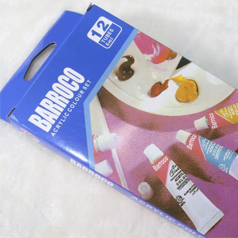 6 мл 12 цветов профессиональная акриловая краска s Набор ручная ed настенная