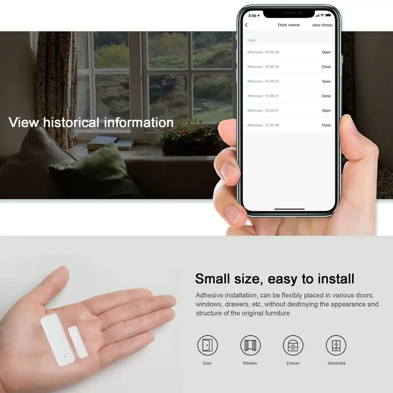 Датчик двери tuya Wi Fi zigbee датчик для дверей с поддержкой Alexa Google дистанционным
