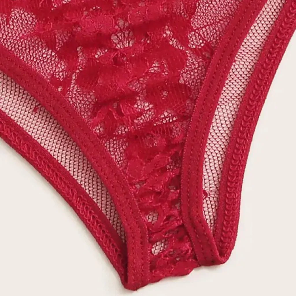 

2019 New Sexy Fashion Sexy Women Bra Set Lace Exotic V-Neck Bra +Thong Lingerie Set Ladies Underwear Plus Size S-2XL femme mujer