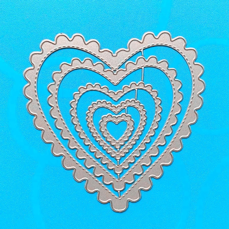 

YINISE Metal Cutting Dies For Scrapbooking Stencils HEARTBASIC FRAME DIY Paper Album Cards Making Embossing Folder Die Cuts Mold