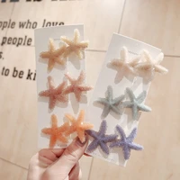 cute sweet soft solid candy starfish hairwear female women hairpin bangs side hair clips korean hair accessories for girls