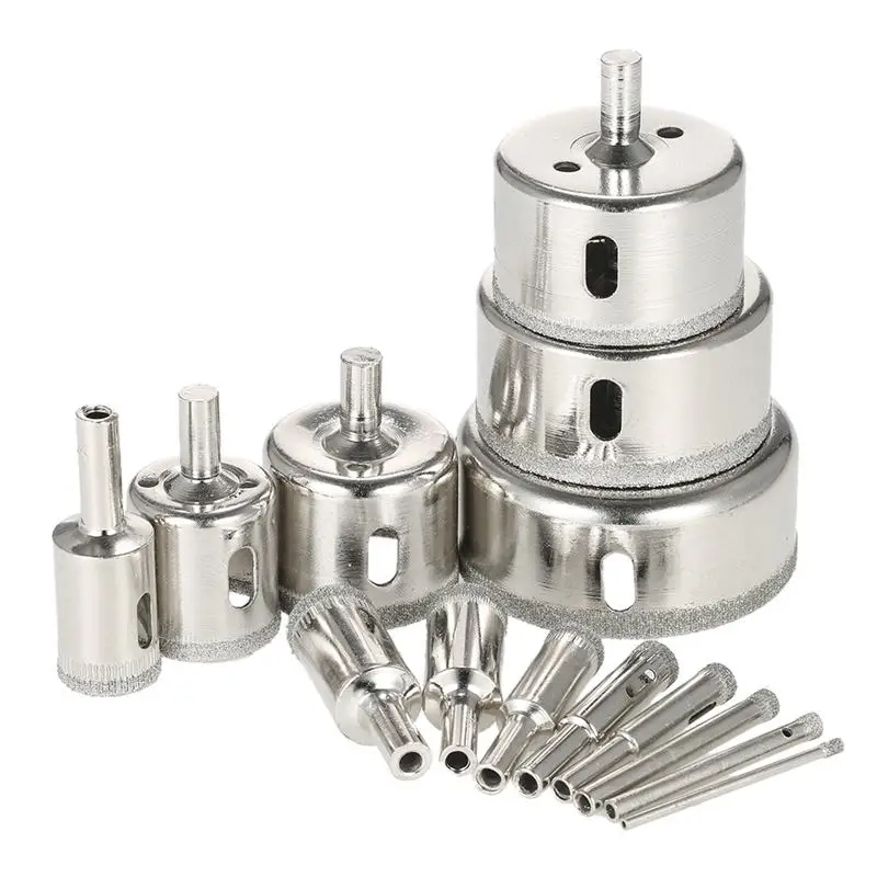 14 шт. отверстие пилы 3-70 мм с алмазным покрытием ядро сверла набор инструментов