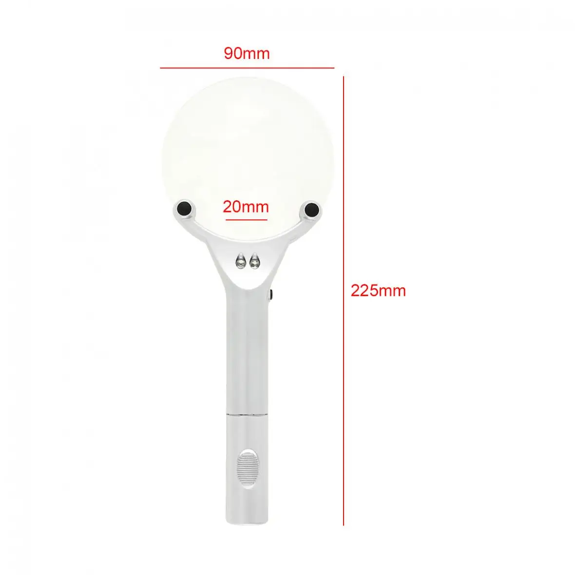 6х ручная Лупа открытого типа без рам с 2 светодиодный ными лампами для