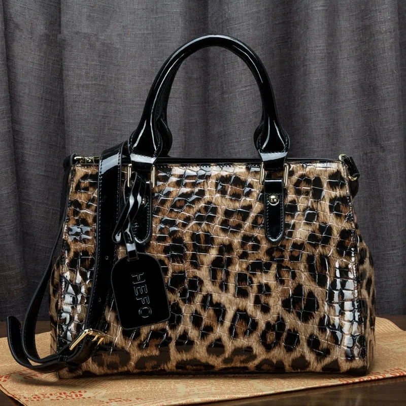 Леопардовые женские кошельки и сумочки из натуральной кожи высокого качества