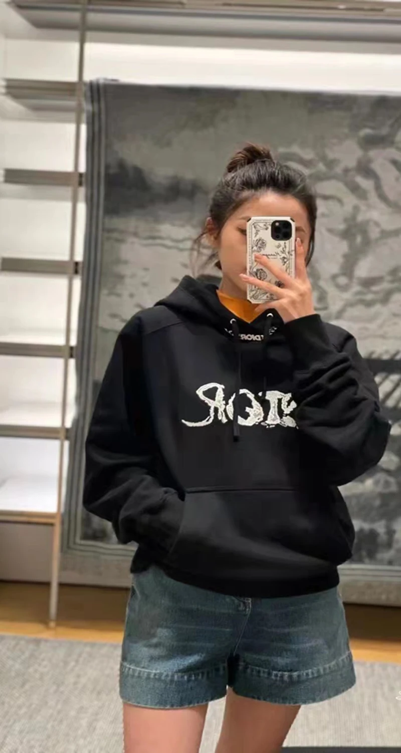 

Men Spring Casual Plus Size Fashion Loose Pullover Tops Women Autumn Solid Color Hoodies Couple Long Sleeve Hooded Sweatshirt