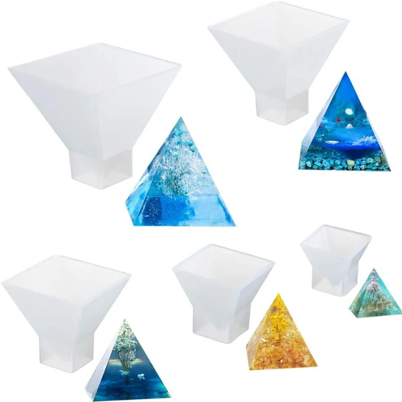 

5 Sizes Pyramid Jewelry Casting Molds Silicone Resin For DIY Jewelry Craft Making Polymer Clay Resin Casting DIY Handmade