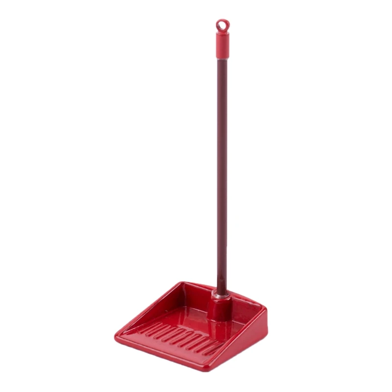 Кукольный домик миниатюрная 1:12 игрушка красный металл Длинные ручки метла и