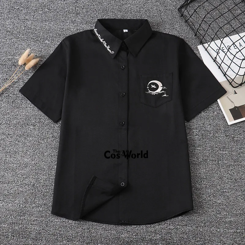 

[Yue Xia He] XS-XXL Women's Girl's Summer V-neck Short Sleeve White Shirts Tops Blouses For JK School Uniform Student Clothes