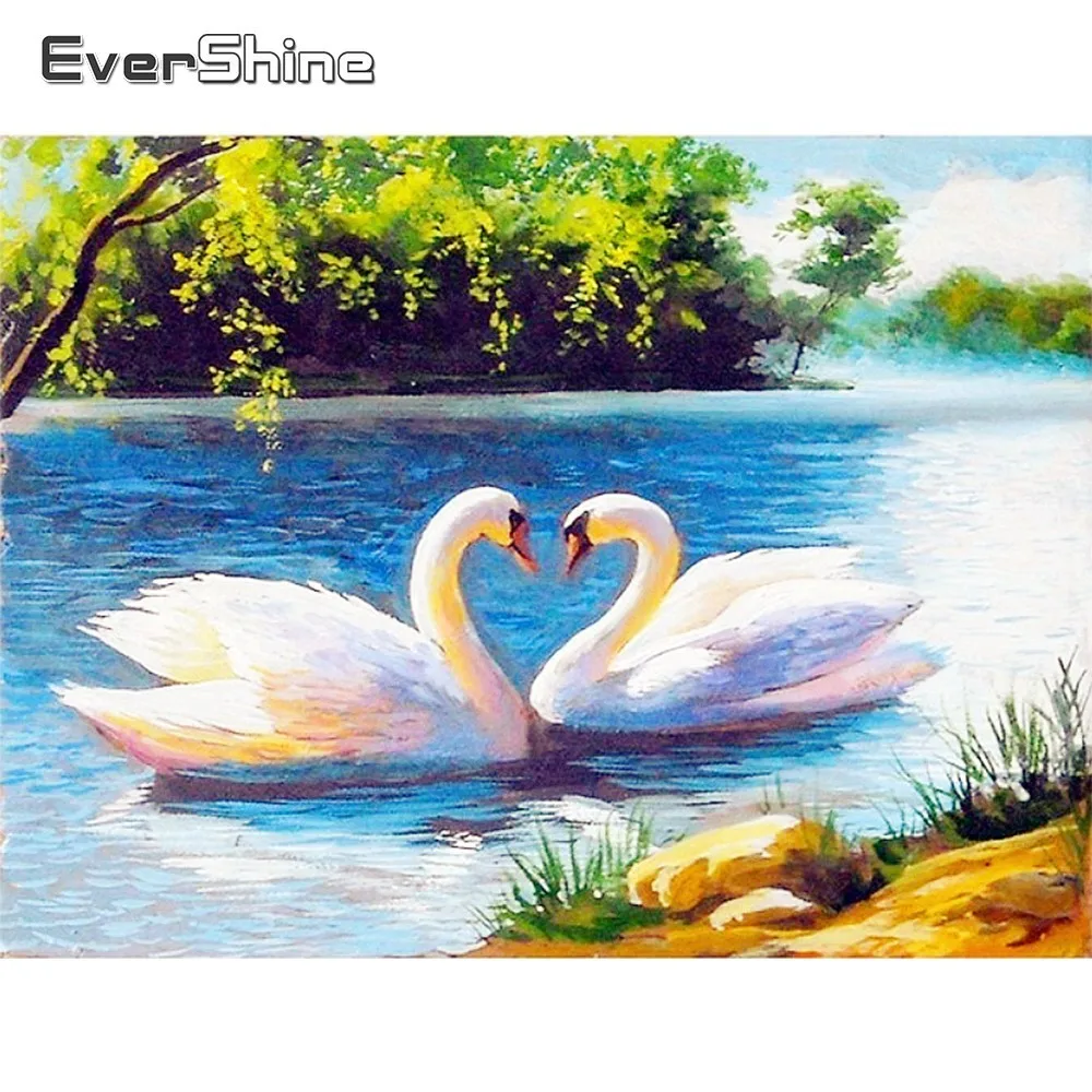 EverShine Лебедь вышитые алмазами полный квадрат Алмазная картина животные Стразы