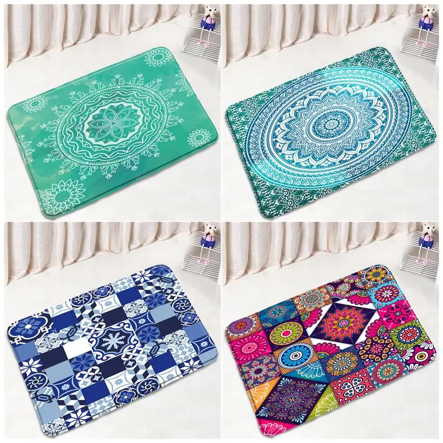 Богемные коврики для ванной с мандалой креативный дизайн Геометрические