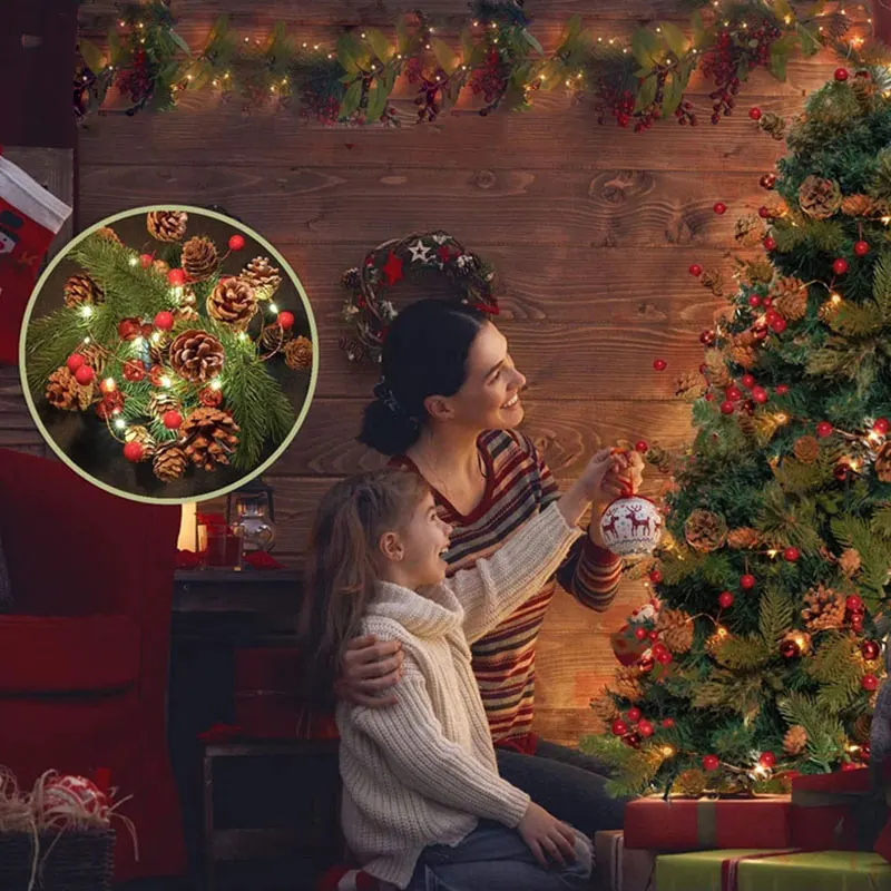 

led christmas lights explosion pine needles pine cone copper wire lights ins decoration christmas lights string christmas lights