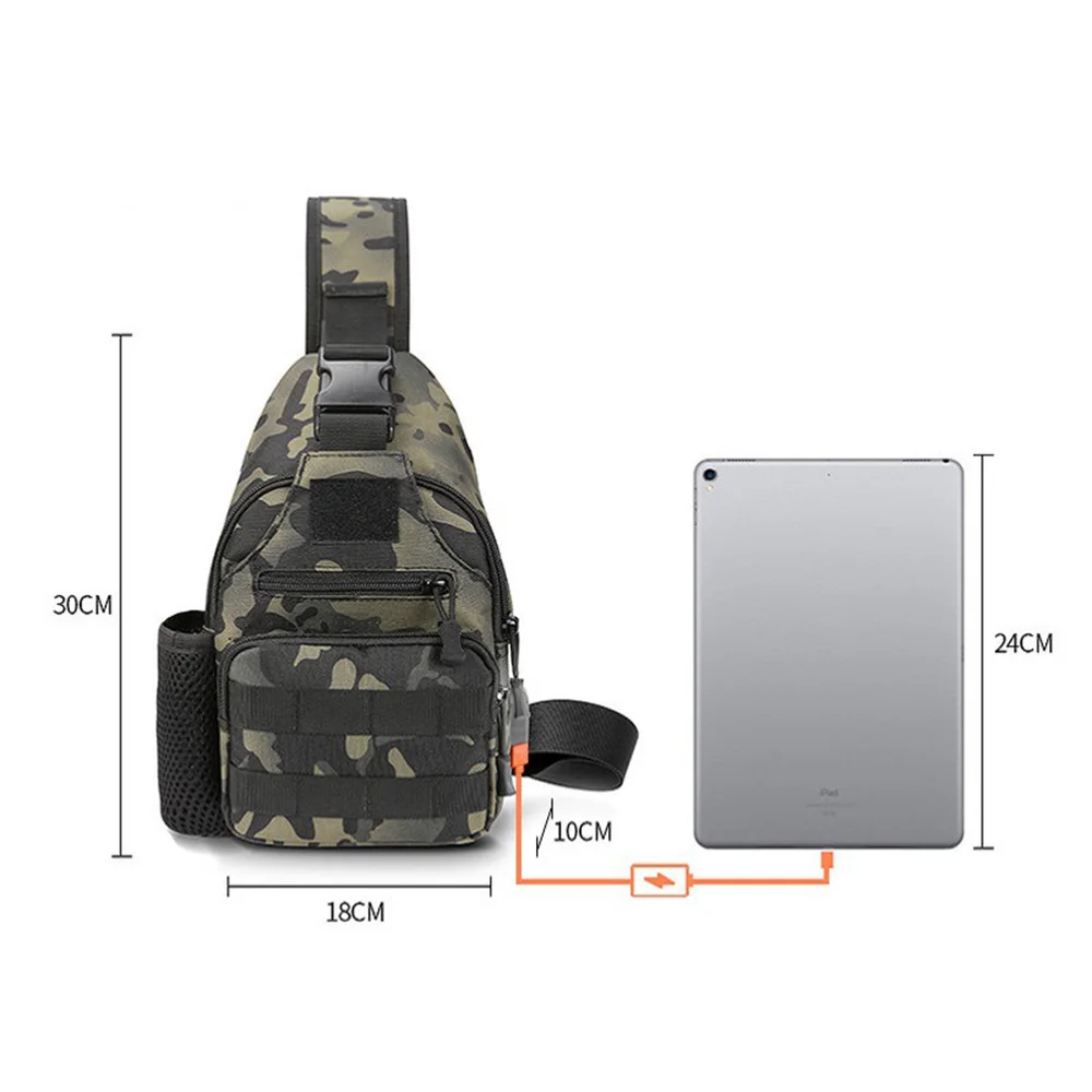 Военная Тактическая Сумка через плечо с USB портом для зарядки|Сумки охоты| |