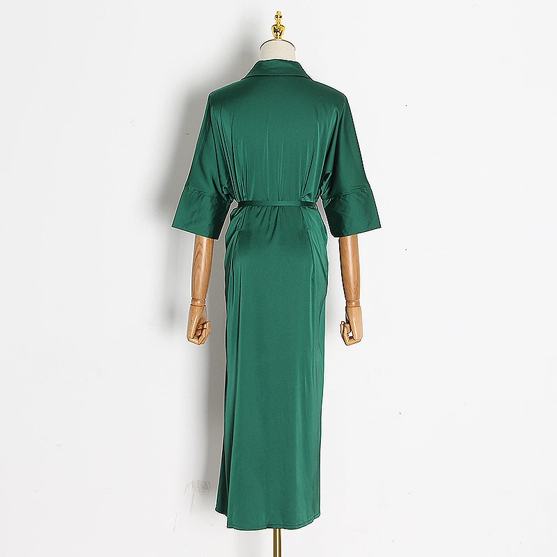 Женское шифоновое платье TWOTWINSTYLE весеннее белое с бантом отложным воротником