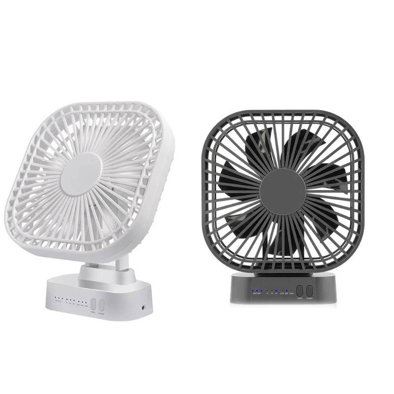 

J60A 90° Rotation Adjustable Angle Magnetic Table Fan, Battery Powered Mini Desk Fan Strong Wind for Bedroom, Office, Travel