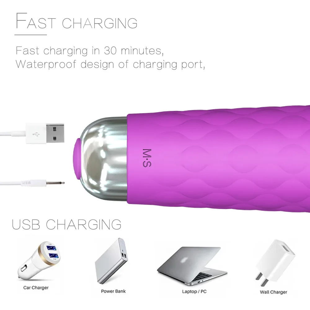 Вибратор-фаллоимитатор для женщин Стимулятор клитора USB-зарядка