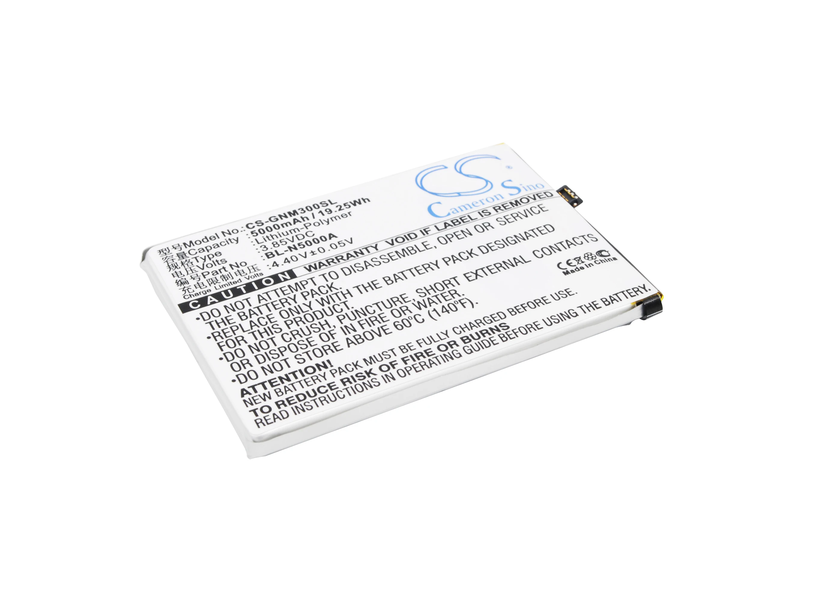 

CS 5000mAh / 19.25Wh battery for GIONEE M3,M4 Marathon Dual SIM TD-LTE BL-N5000A