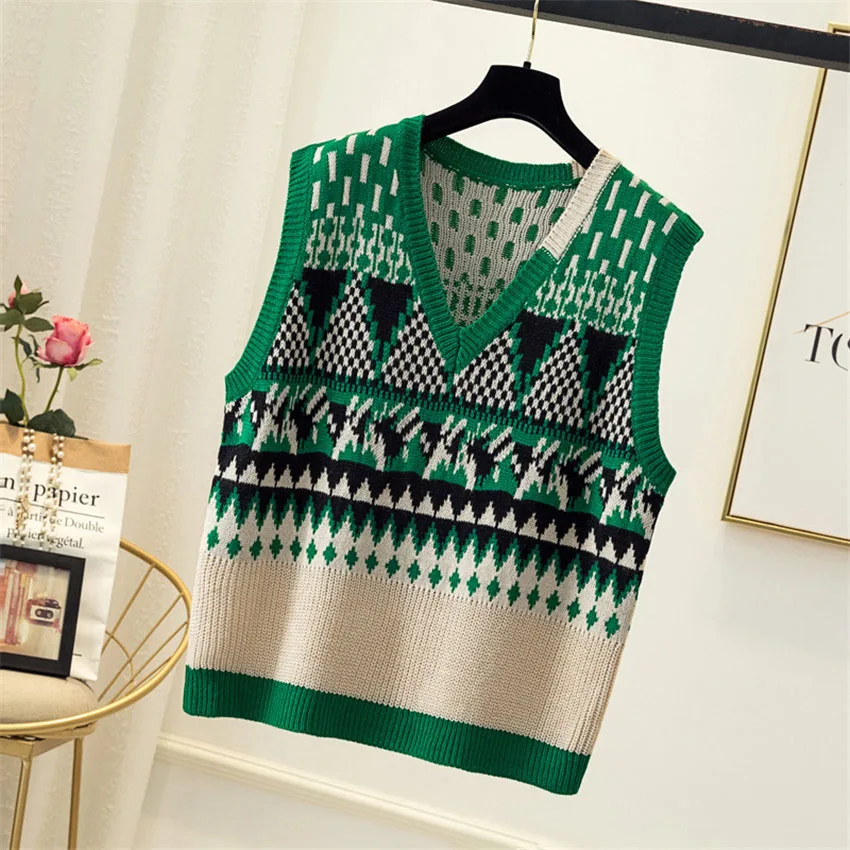 4XL плюс размер пальто без рукавов свитер жилет для женщин v-образный вырез вязаный