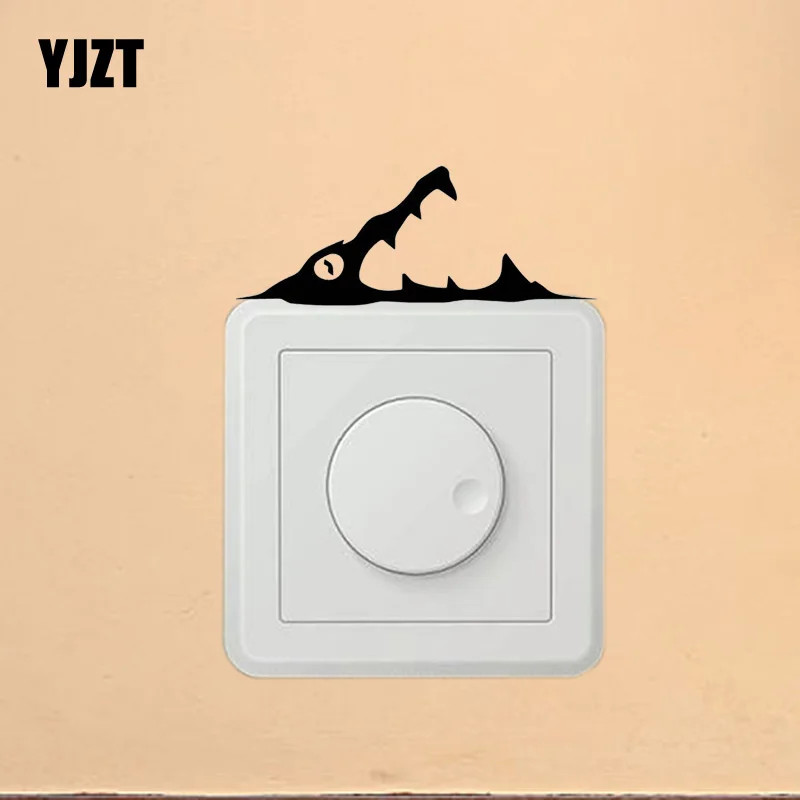 

YJZT Animal Crocodile Living Room Decor Vinyl Decal Wall Switch Sticker Art Creative S19-0347