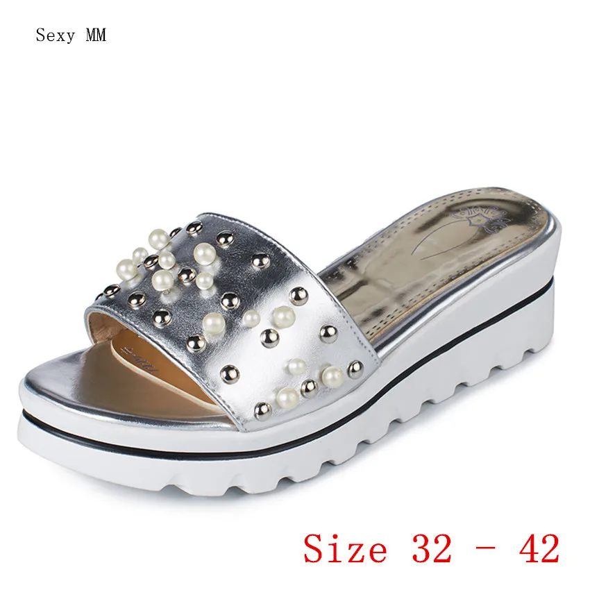 

Slides Platform Sandals Women Shoes Summer Wedges Gladiator Sandals Woman High Heels Sandals Small Plus Size 32 33 - 40 41 42