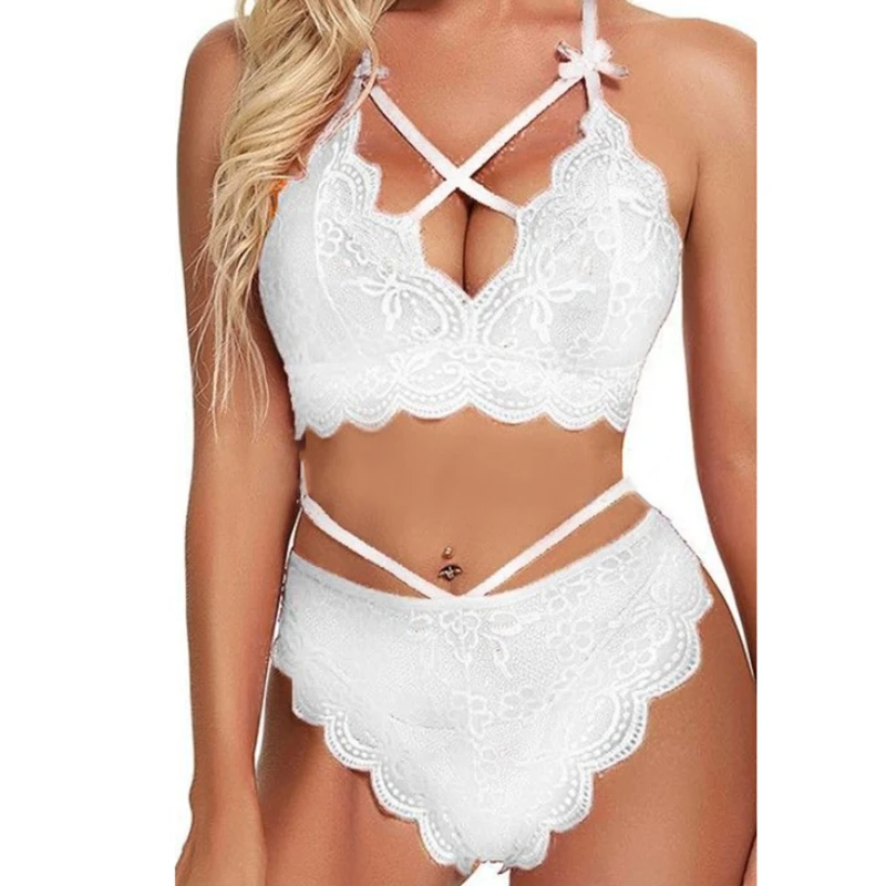 

Lingerie Set Porno Bowknot Lace Sexy Women Underwear Sexy Bra Set Porno Lenceria Sensual Mujer Erotic Costumes