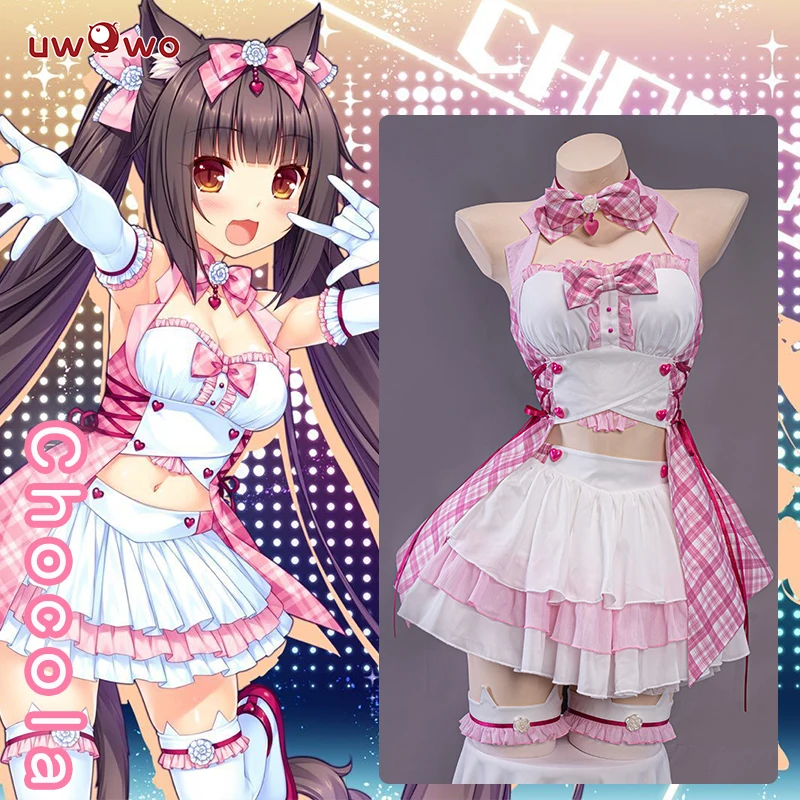

UWOWO NEKOPARA Chocola Cosplay Costume New Idol Catgirl Maid Dress Chocola Vanilla Theatrical Costumes Halloween Custom Outfit
