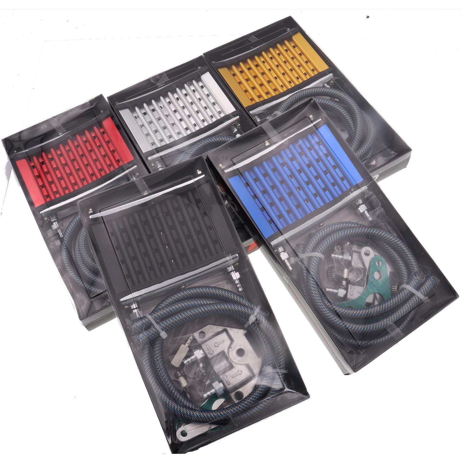 Универсальный мотоциклетный Алюминиевый Масляный радиатор двигателя с ЧПУ