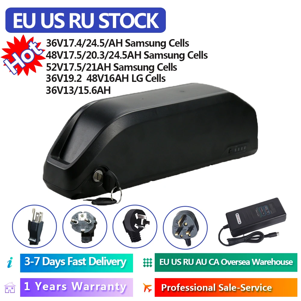 Литиевая батарея для электровелосипеда 52 в Samsung 18650 48 В 20 Ач 36 В|Батарея