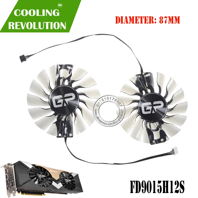 FD9015H12S DC12V 0.40AMP graphics card fan for Palit GeForce RTX 2080 Ti Gaming Pro RTX 2080Ti DUAL