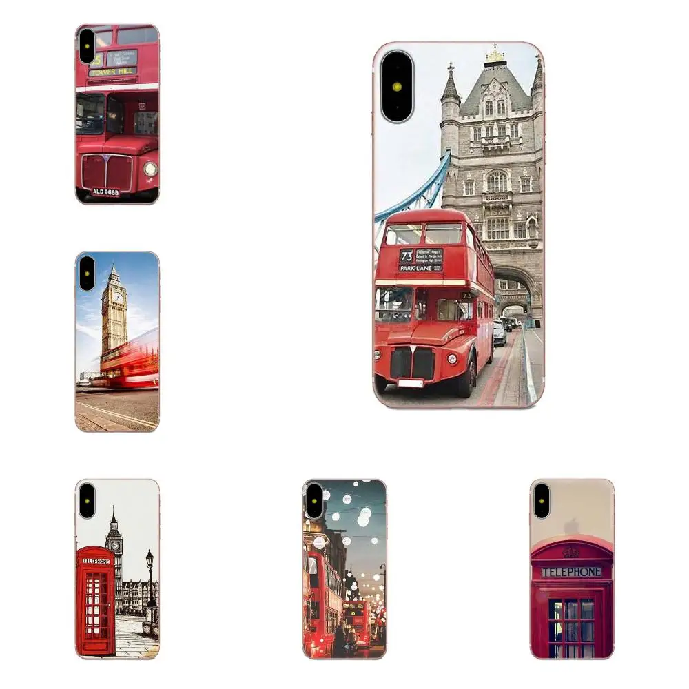 Мягкий чехол для Sony Xperia Z Z1 Z2 Z3 Z4 Z5 compact Mini M2 M4 M5 T3 E3 E5 XA XA1 XZ Premium London Bus английский