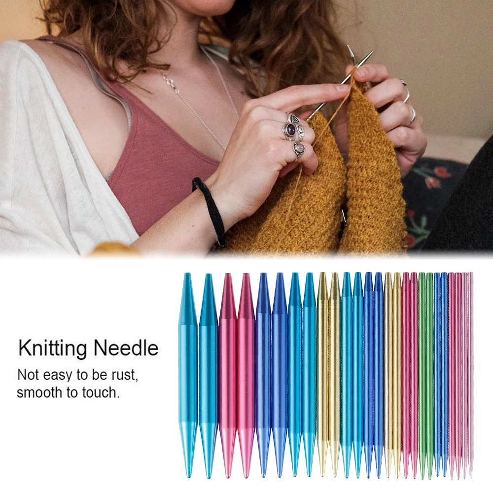 

Circular Knitting Needles Set Interchangeable Crochet Needles for Crochet Yarn Knitting Accessories Kit for Beginners Gift
