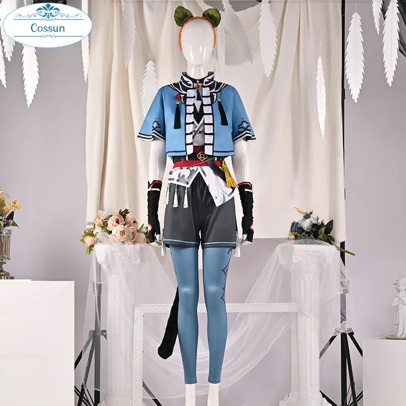 

Cossun Ensemble Stars Tsukinaga Leo Linkage Black Cat Rhapsody Fantasy SJ Uniform Suit Cosplay Costume Halloween Party Outfit